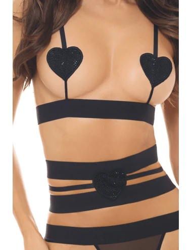 Ensemble 3 pièces noir - REN53051-BLK