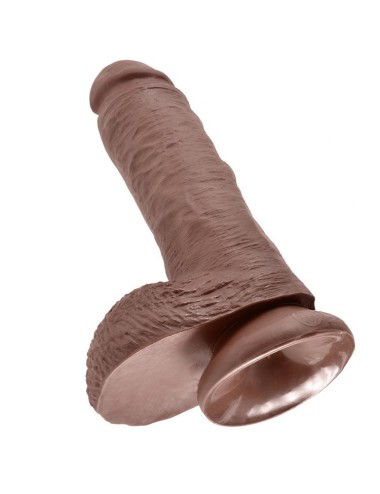 KING COCK - 8" PENE REALÍSTICO MARRÓN 20.3 CM