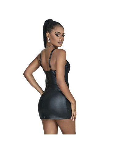 SUBBLIME - 957568 ROBE ZIPPÉE EN CUIR NOIR S/M