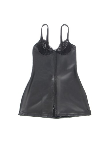 SUBBLIME - 957568 ROBE ZIPPÉE EN CUIR NOIR S/M