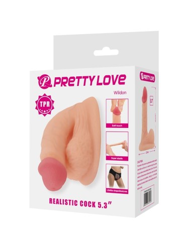 PRETTY LOVE - DILDO WILDON ULTRA RÉALISTE ET ÉLASTIQUE 10 CM NATUREL