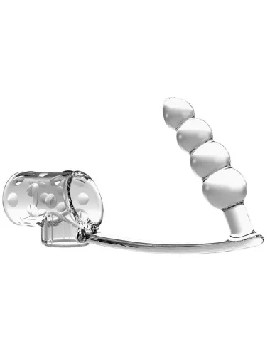 PRETTY LOVE - MANCHON PÉNIS AVEC PLUG ANAL TRANSPARENT