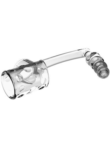 PRETTY LOVE - MANCHON PÉNIS AVEC PLUG ANAL TRANSPARENT