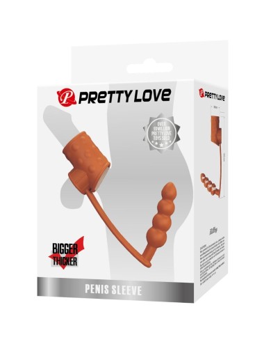 PRETTY LOVE - MANCHON PÉNIS AVEC PLUG ANAL NATUREL