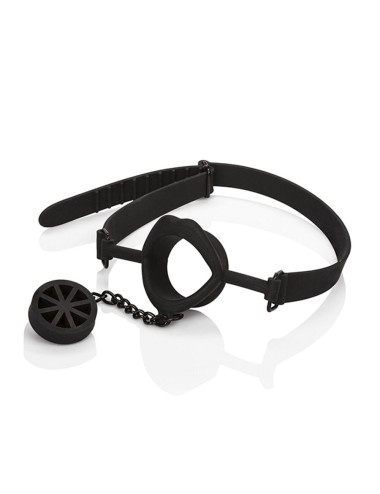 CALEXOTICS - SCANDAL BÂILLON AVEC PLUG EN SILICONE NOIR