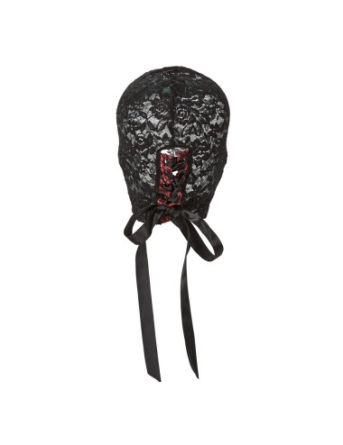 CALEXOTICS - SCANDAL CAGOULE EN DENTELLE NOIRE AVEC NŒUD