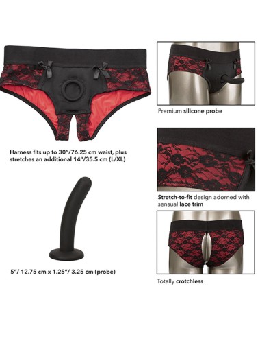 CALEXOTICS - SCANDAL ENSEMBLE DE CULOTTES SANS ENTREJAMBE AVEC GODE TAILLE L/XL