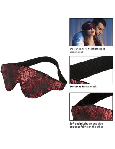 CALEXOTICS - MASQUE POUR LES YEUX OPAQUE SCANDAL AVEC DÉTAILS ROUGES