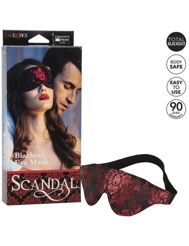 CALEXOTICS - MASQUE POUR LES YEUX OPAQUE SCANDAL AVEC DÉTAILS ROUGES