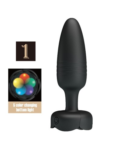 PRETTY LOVE - TARION PLUG ANAL AVEC LUMIÈRE LED NOIR 12