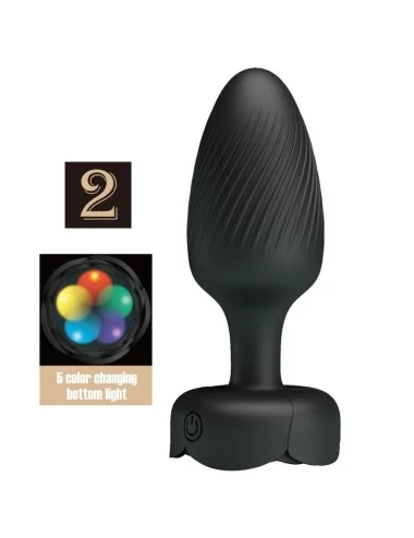 PRETTY LOVE - PLUG ANAL VARIAN AVEC LUMIÈRE LED NOIR 10