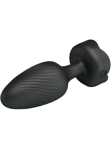 PRETTY LOVE - OSBORN PLUG ANAL AVEC LUMIÈRE LED NOIR 9,8 CM