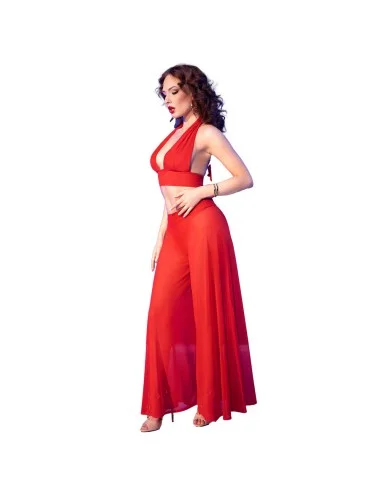 CHILIROSE - CR 4857 ENSEMBLE HAUT ET PANTALON ROUGE TAILLE XL