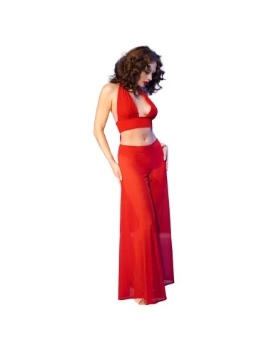 CHILIROSE - CR 4857 ENSEMBLE HAUT ET PANTALON ROUGE TAILLE XL