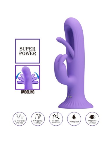 PRETTY LOVE - VIBRATEUR LAPIN KILLMOULIS 12 MODES DE VIBRATION VIOLET
