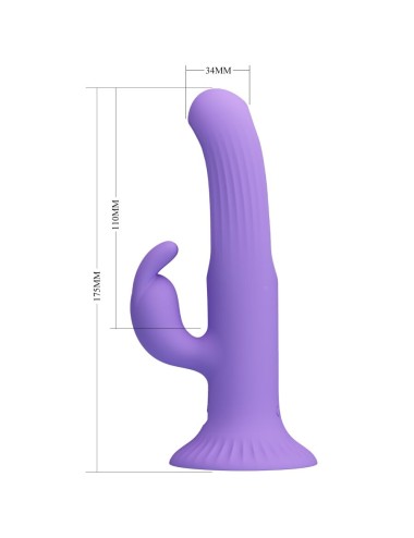 PRETTY LOVE - VIBRATEUR LAPIN KILLMOULIS 12 MODES DE VIBRATION VIOLET