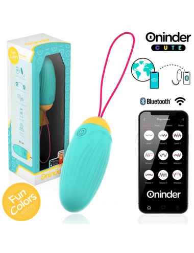 ONINDER CUTE - ŒUF VIBRO-ROTATIF EN SILICONE AVEC PIERRE PRÉCIEUSE - APPLICATION GRATUITE DANS LE MONDE ENTIER