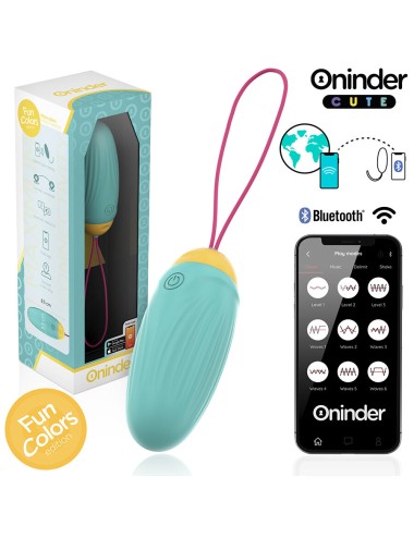 ONINDER CUTE - ŒUF VIBRO-ROTATIF EN SILICONE AVEC PIERRE PRÉCIEUSE - APPLICATION GRATUITE DANS LE MONDE ENTIER