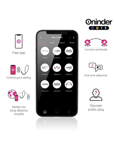 ONINDER CUTE - ŒUF EN SILICONE À VIBRATION ET À ONDE AMOUREUX - APPLICATION GRATUITE DANS LE MONDE ENTIER
