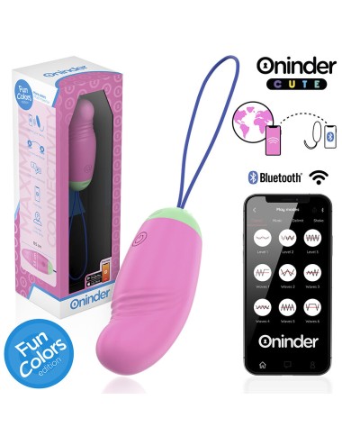 ONINDER CUTE - ŒUF VIBRO-ROTATIF 360° EN SILICONE - APPLICATION GRATUITE DANS LE MONDE ENTIER