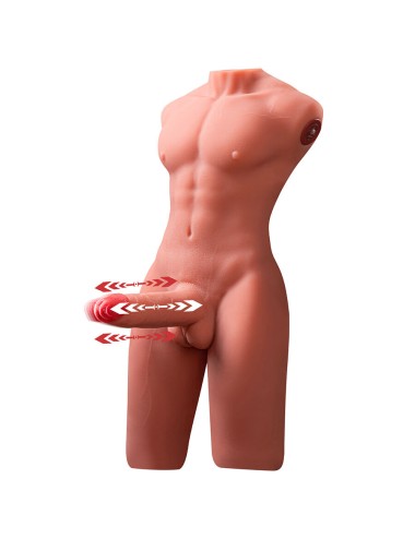 XISE - JASON DEMI-CORPS TORSE HOMME RÉALISTE AVEC POUSSÉES ET VIBRATIONS 55 CM