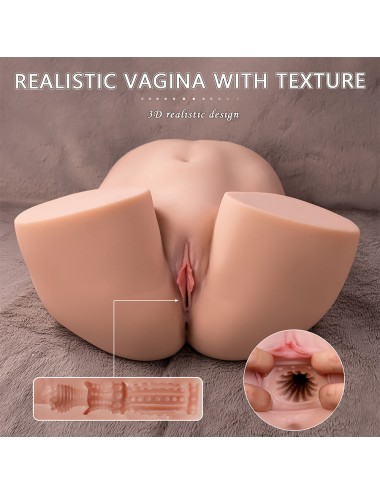 XISE - ETHEL MASTURBATEUR VAGIN RÉALISTE À POUSSÉE AVEC VIBRATIONS MULTI-POSITIONS