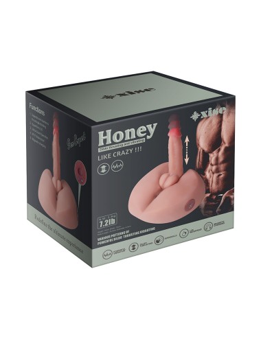 XISE - MASTURBATEUR GODE RÉALISTE HONEY AVEC VIBRATION 25 CM