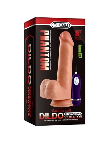 SHEQU - PHANTOM DILDO VIBRANT AVEC TÉLÉCOMMANDE 20 CM