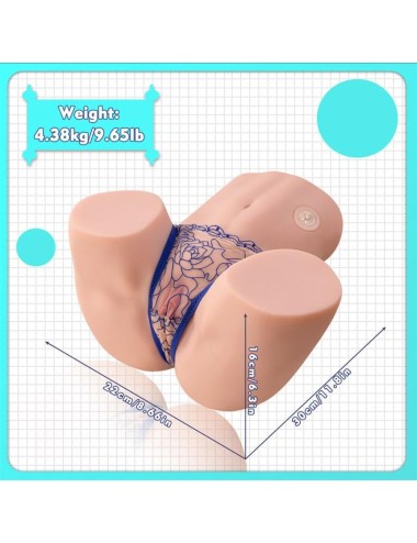 XISE - MAYA MASTURBATEUR RÉALISTE VAGIN ET ANUS SUÇANT AVEC VIBRATIONS ET ONDES STIMULANTES 4,5 KG