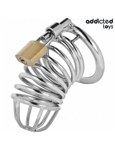 ADDICTED TOYS LOCKED - CAGE À PÉNIS EN MÉTAL IRON CELL TAILLE M