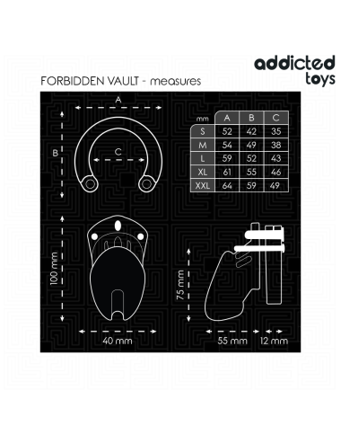 ADDICTED TOYS LOCKED - CAGE À PÉNIS INTERDITE 10 CM