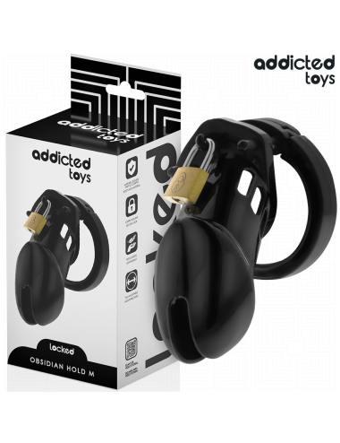 ADDICTED TOYS LOCKED - CAGE À PÉNIS OBSIDIAN HOLD TAILLE M