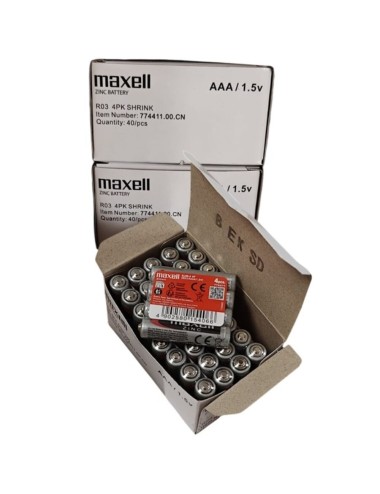 MAXELL - BATTERIE AU MANGANÈSE AAA R03 RÉTRACTABLE*4