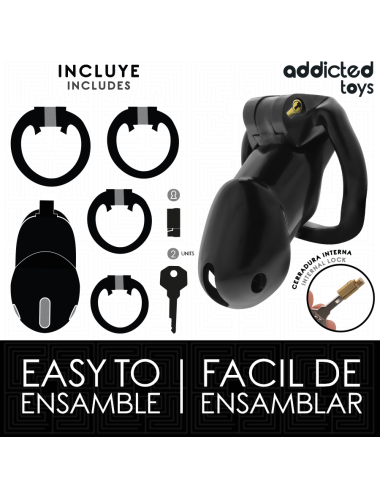 ADDICTED TOYS LOCKED - CAGE À PÉNIS MINDNIGHT CELL TAILLE L