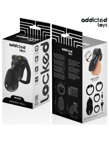 ADDICTED TOYS LOCKED - CAGE À PÉNIS MINDNIGHT CELL TAILLE L
