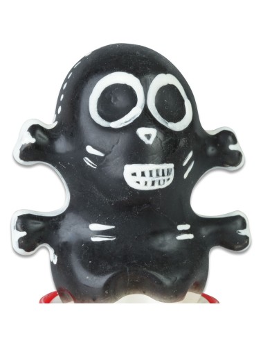 CONDOMERIE - PRÉSERVATIFS FANTAISIE PEINTS À LA MAIN CRÂNE NOIR MODÈLE 1