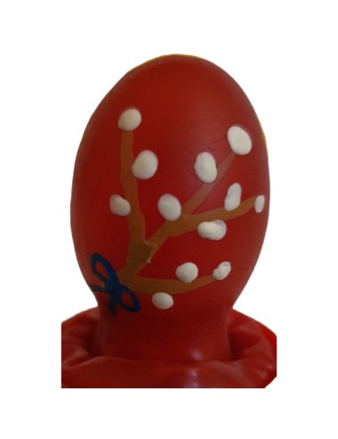 CONDOMERIE - PRÉSERVATIFS FANTAISIE PEINTS À LA MAIN ŒUF DE PÂQUES ROUGE