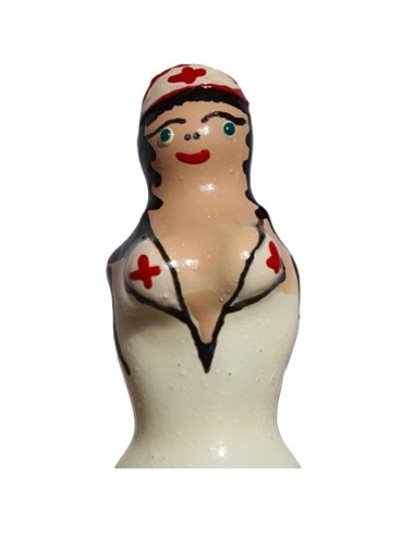 CONDOMERIE - PRÉSERVATIFS FANTAISIE PEINTS À LA MAIN INFIRMIÈRE BLONDE