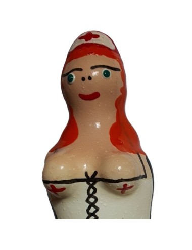 CONDOMERIE - PRÉSERVATIFS FANTAISIE PEINTS À LA MAIN INFIRMIÈRE ROUSSE