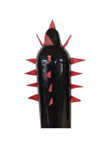 CONDOMERIE - PRÉSERVATIFS FANTAISIE PEINTS À LA MAIN CACTUS NOIR