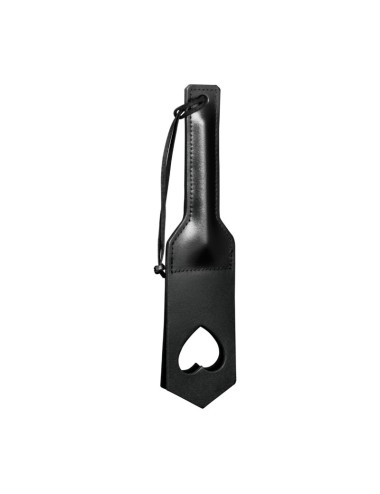 Paddle en Cuir Cœur Noir