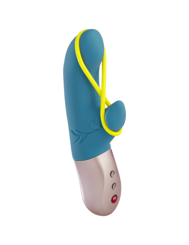 Amorino - Vibromasseur Rabbit silencieux - Pétrole et jaune fluo