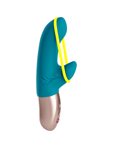 Amorino - Vibromasseur Rabbit silencieux - Pétrole et jaune fluo