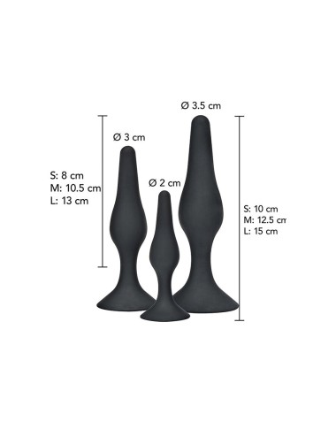 TOYJOY - Plug anal CURVY COMPANIONS 3 pièces Noir