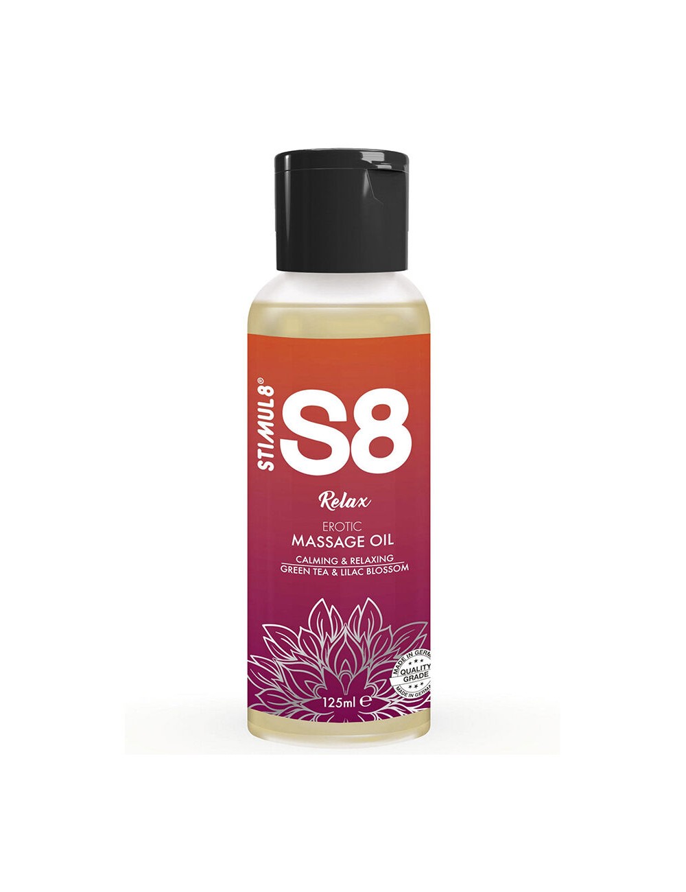 STIMUL8 - S8 RELAX HUILE DE MASSAGE AU THÉ VERT 125 ML STIMUL8 - S8 RELAX HUILE DE MASSAGE AU THÉ VERT 125 ML