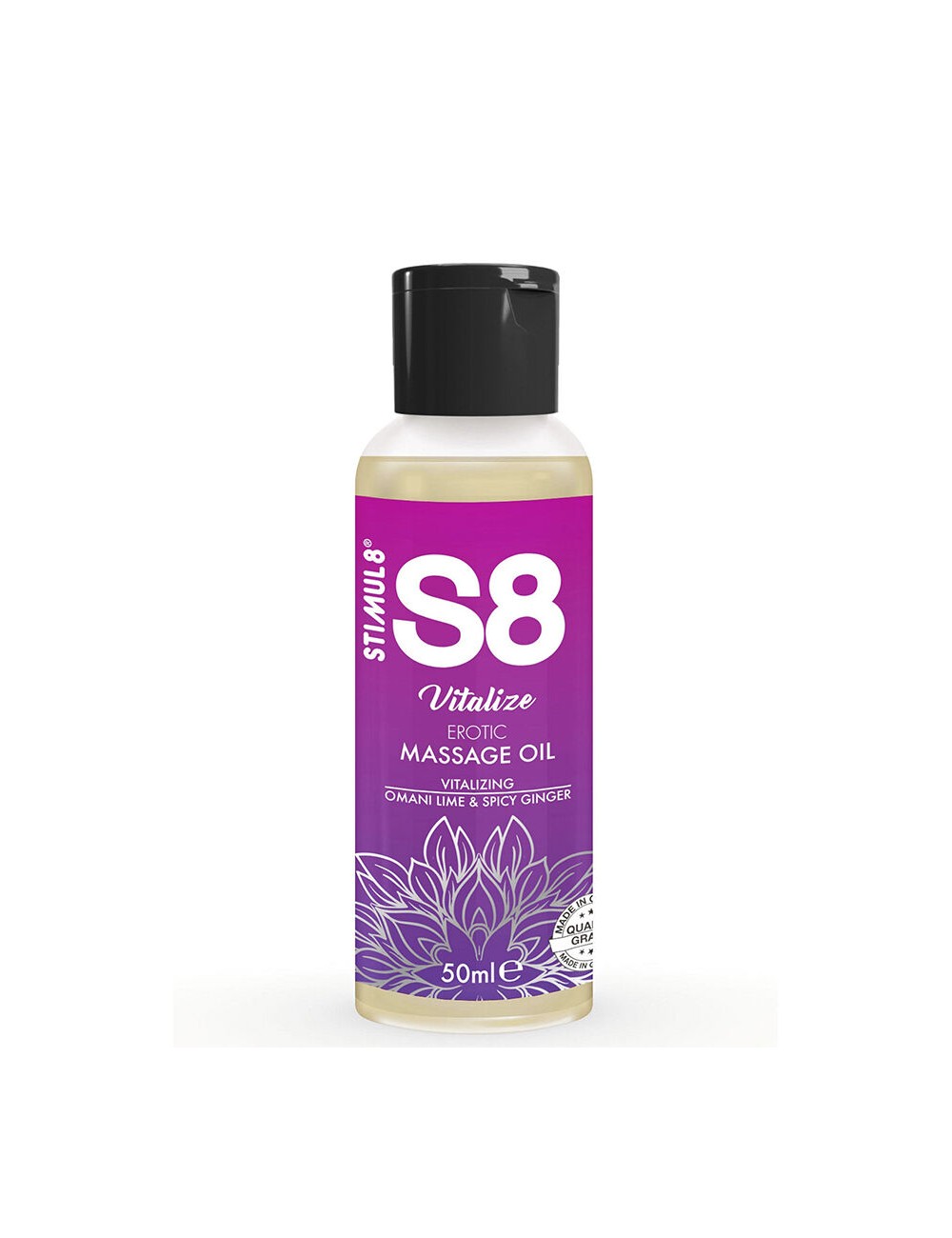 STIMUL8 - S8 VITALIZE HUILE DE MASSAGE ÉROTIQUE CITRON VERT 50 ML