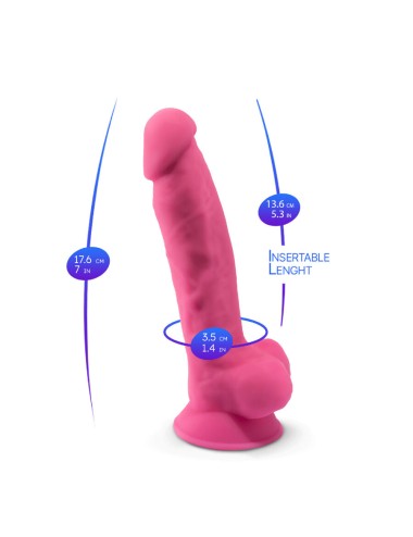 SILEXD – MODÈLE DE PÉNIS RÉALISTE 7 ROSE BRILLE DANS LE NOIR