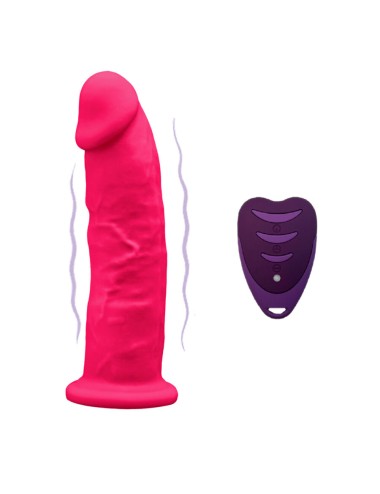 SILEXD - MODÈLE DE PÉNIS RÉALISTE 2 ROSE + TÉLÉCOMMANDE LRS 17 CM
