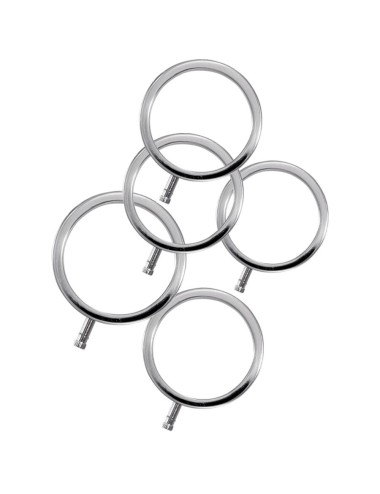 ELECTRASTIM - ELECTRARINGS ANNEAUX PÉNIS EN MÉTAL PACK DE 5