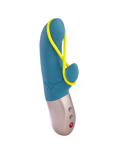 Amorino - Vibromasseur Rabbit silencieux - Pétrole et jaune fluo